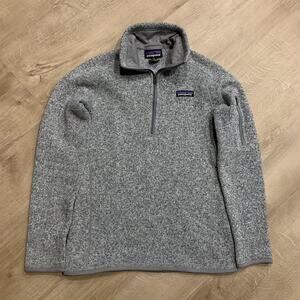Patagonia Better Sweater 1/4 Quarter Zip Womens XS Gray Zip Sleeve Pocket Jacket